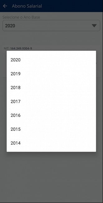 Consulta ao abono salarial retroativo no app CTPS digital.