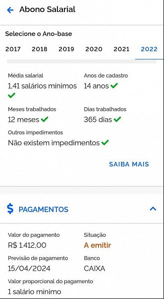 Consulta do abono Pis pela CTPS Digital