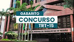 Gabarito TRT-15 sai pela FCC; veja respostas